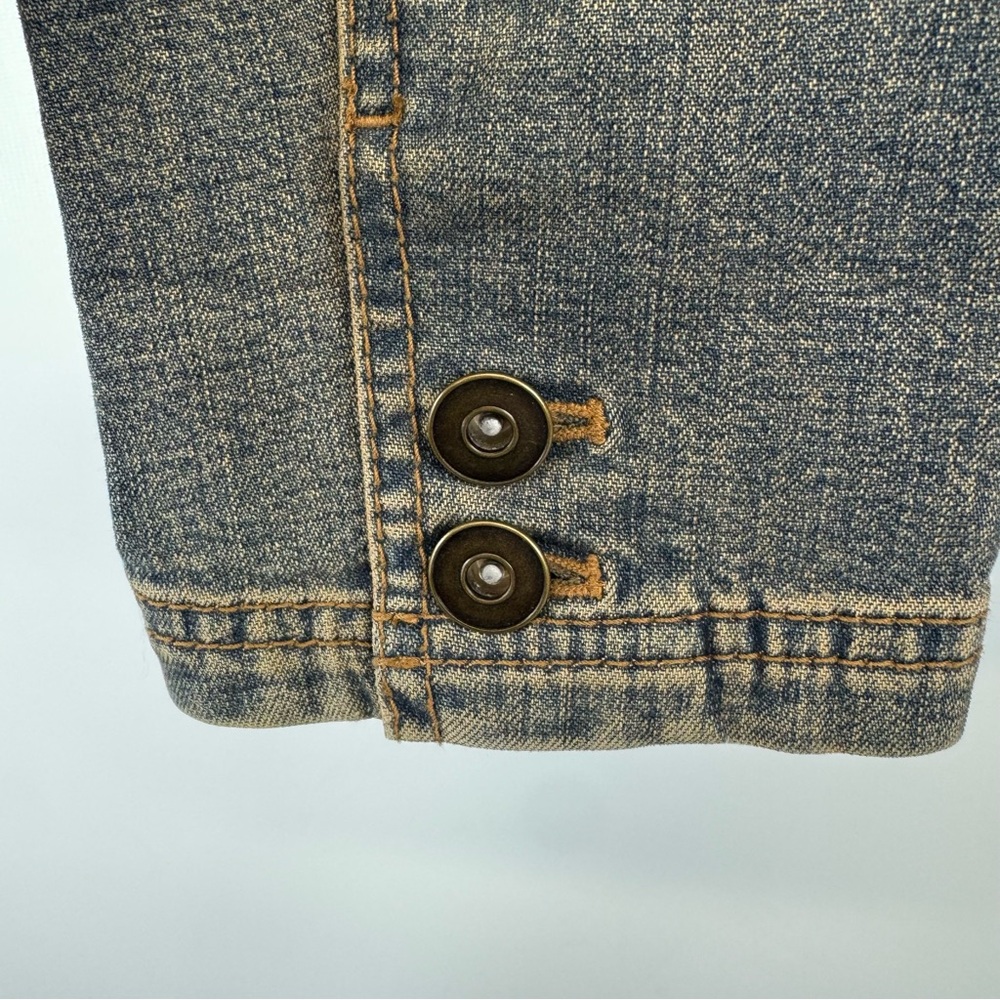 Vintage denim tailored blazer w stretch y2k Nordstrom classiques entier M Petite - Picture 5 of 17